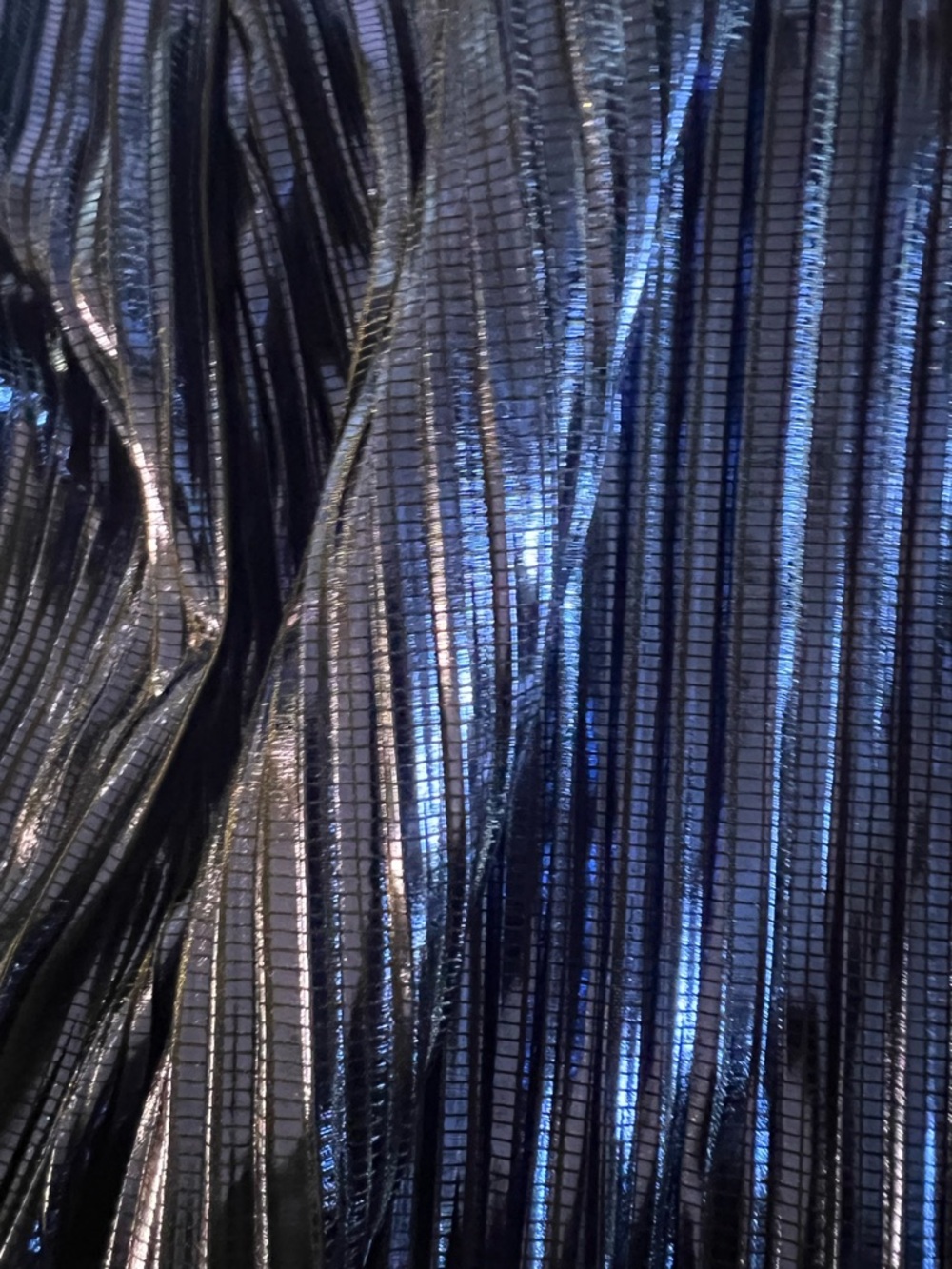 Anthropologie metallic blue pleated a-line midi skirt size M excellent condition - Picture 12 of 14